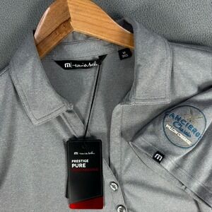 Travis Mathew Polo Shirt Medium Grey Willow Creek Concierge Classic Golf New